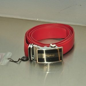 Goldlion red leather belt